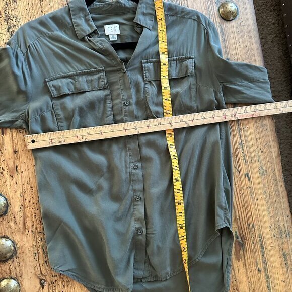 Andeaway Green‎ Long Sleeve Blouse  Size X-Small - Picture 2 of 6
